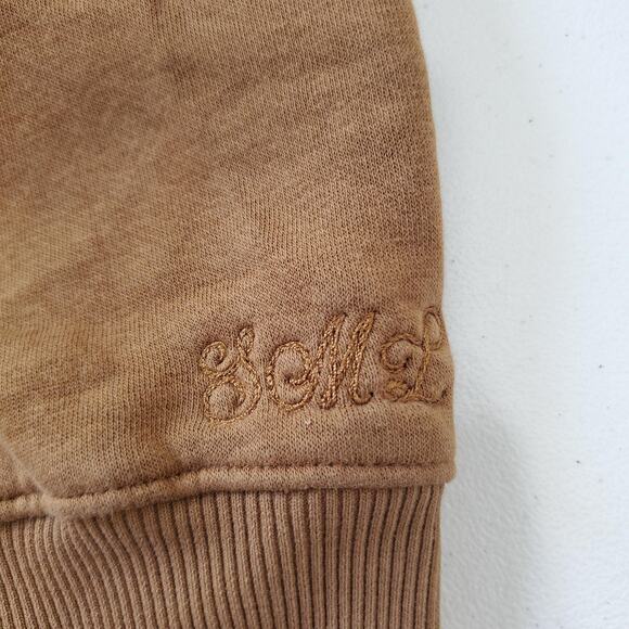 nuuds Sweatshirt Womens Large Brown Crewneck Fleece Pullover Ribbed Hem Casual - Picture 3 of 9